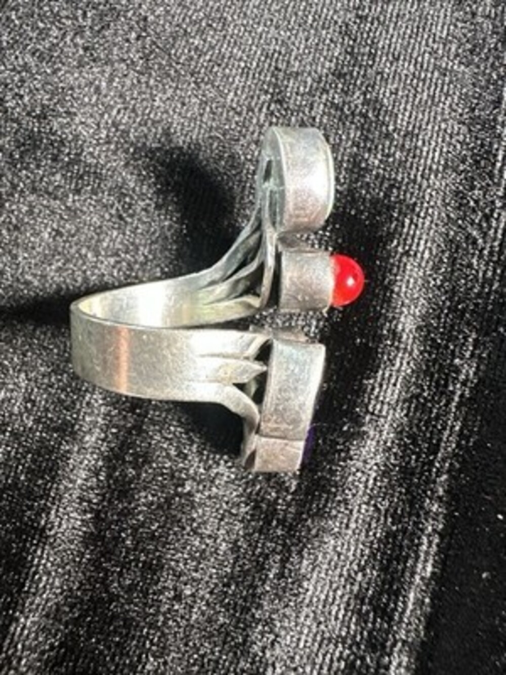 Sterling Silver Multi-Gemstone Statement Ring Sig… - image 4